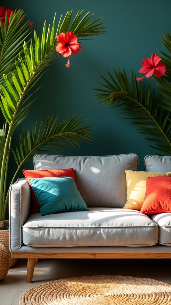 tropical elegance with contrast