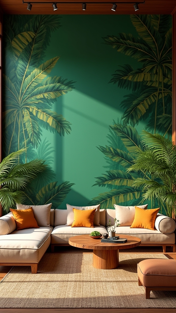 tropical sanctuary mural design