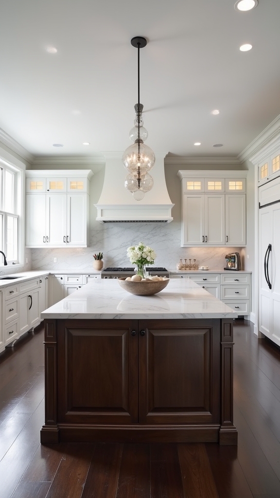 two tone kitchen island design