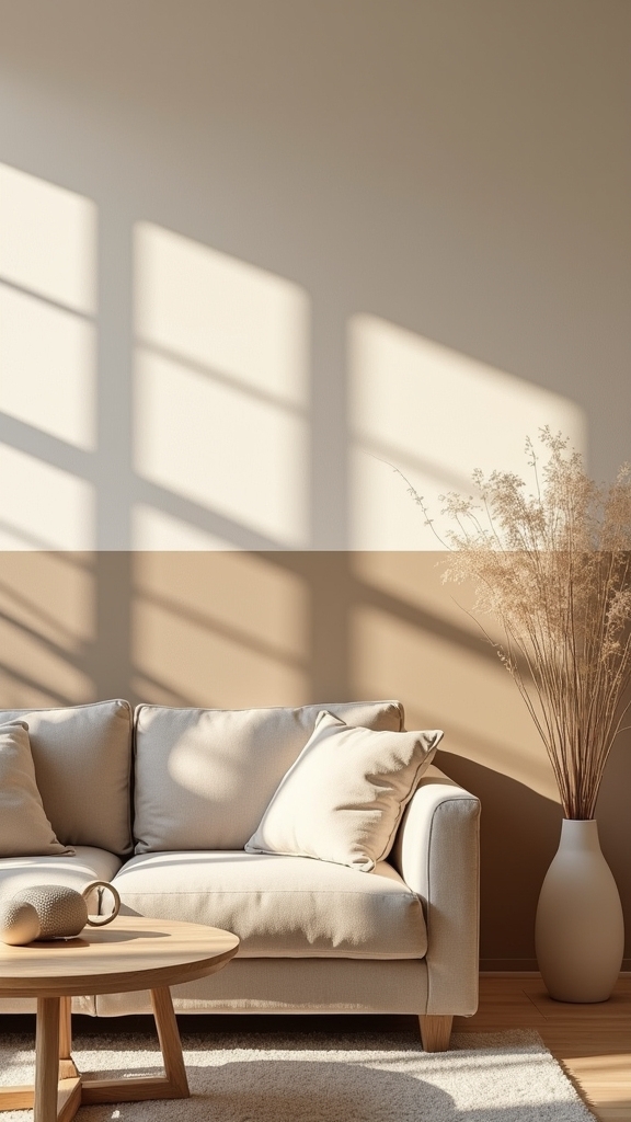 two tone wall aesthetics