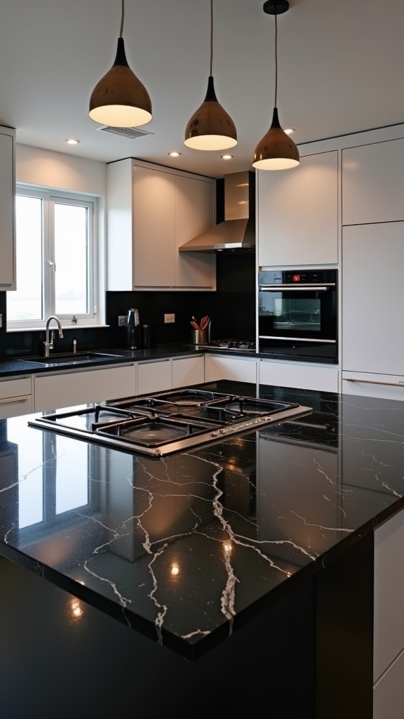 versatile black countertops elegance