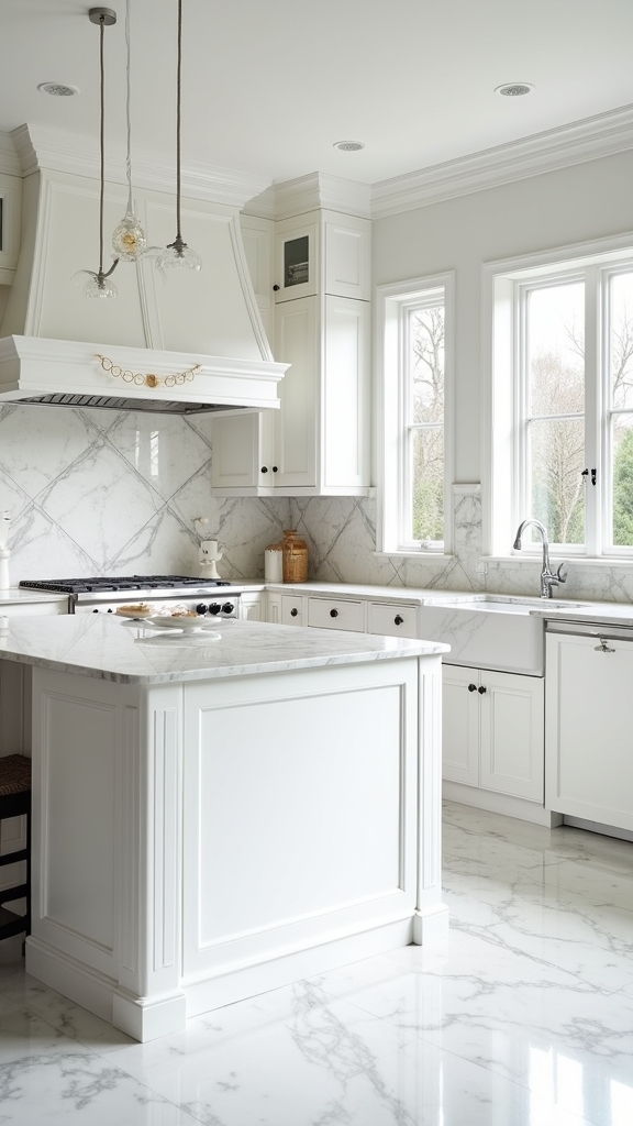 versatile marble kitchen design