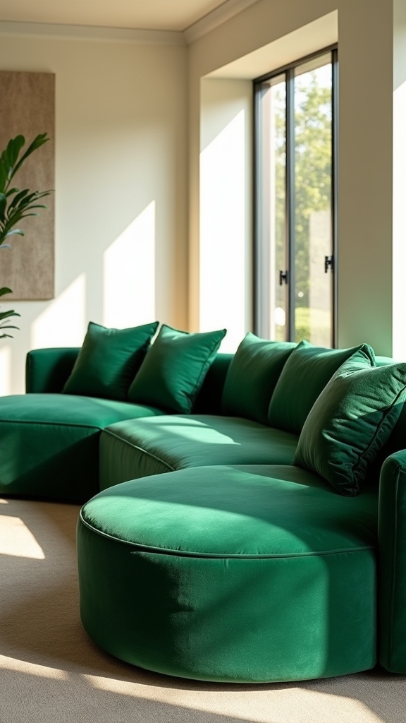 versatile modular green sofa