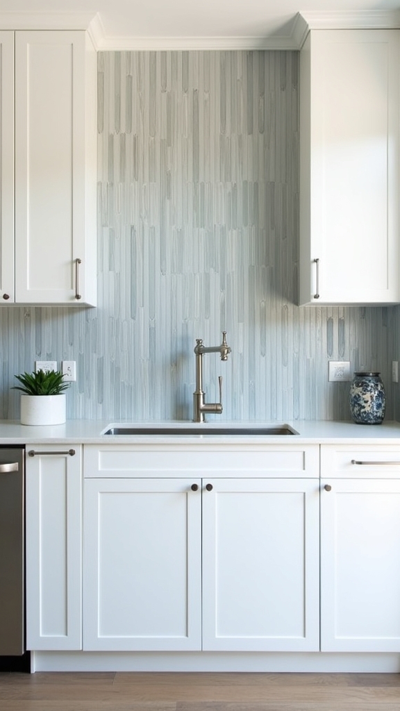 vertical coastal tile backsplashes