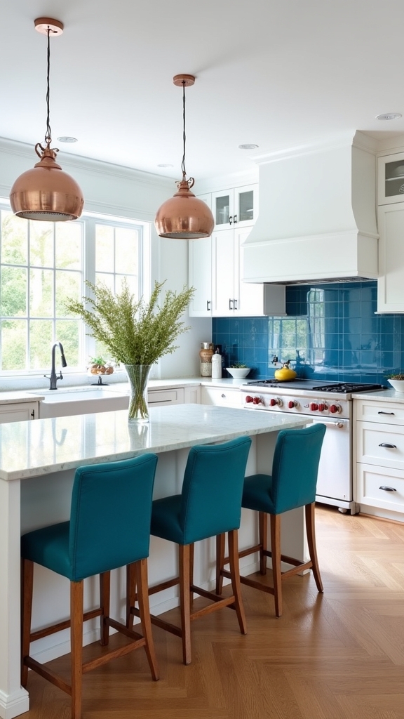 vibrant accent furniture integration