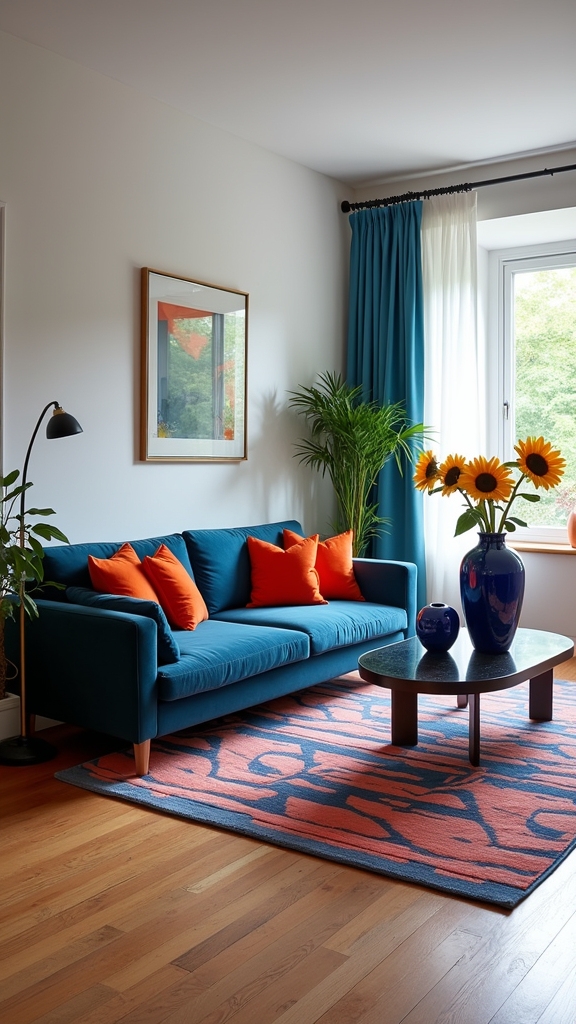 vibrant color contrast decor