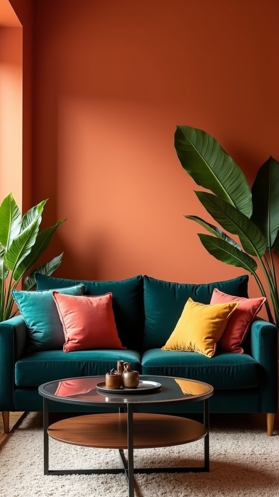 vibrant colors enhance living rooms