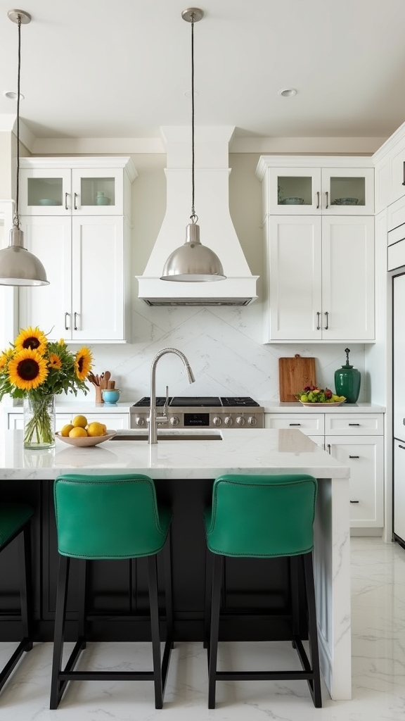 vibrant decor enhances kitchens