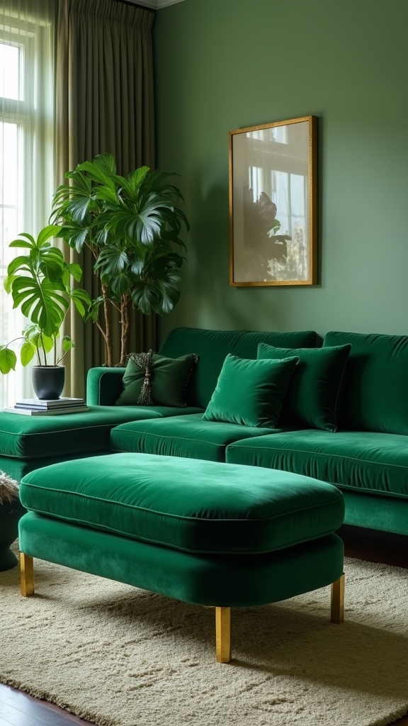 vibrant green accent pieces