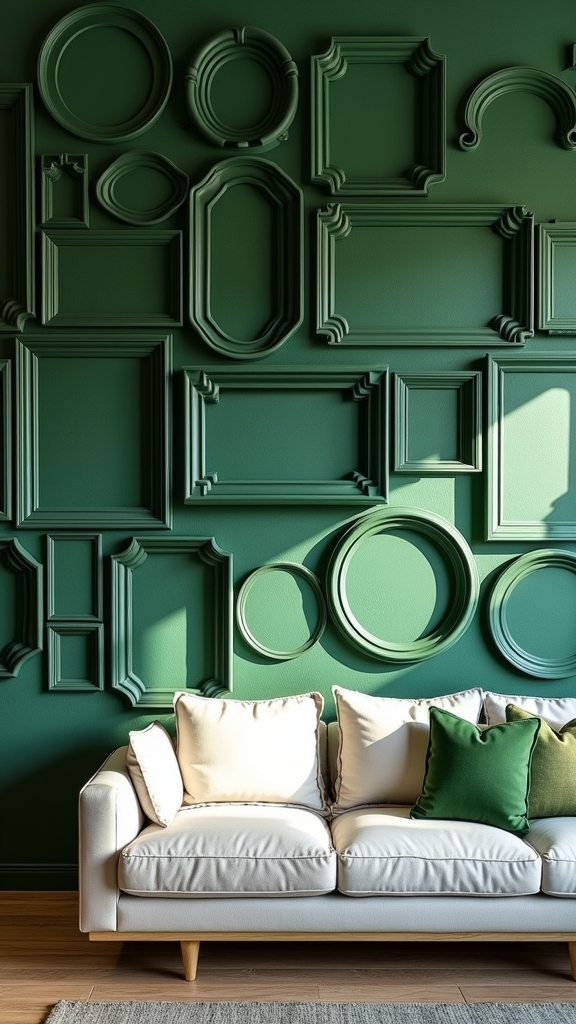 vibrant green accent wall