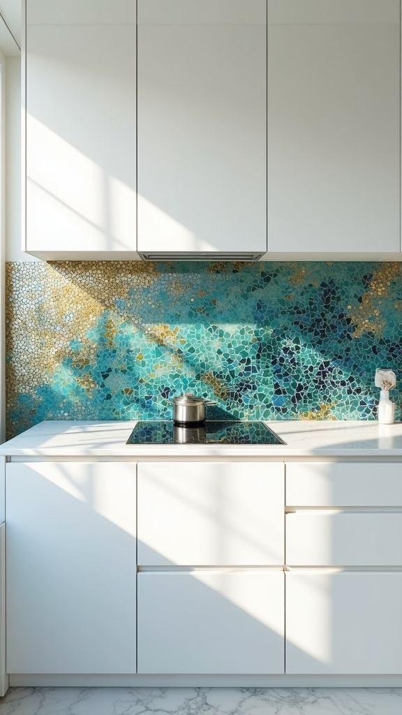 vibrant kitchen backsplash design