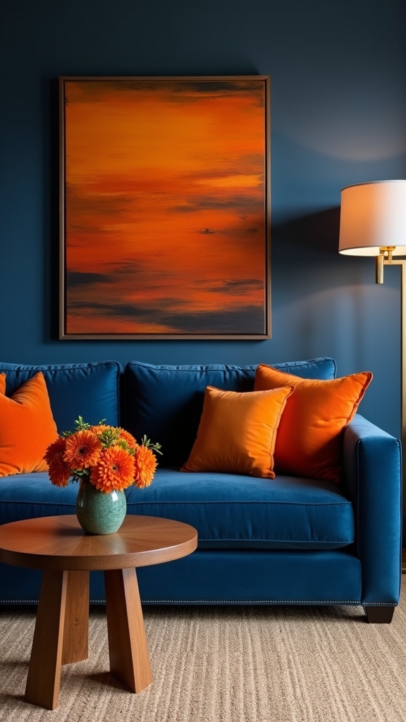 vibrant orange artwork contrast