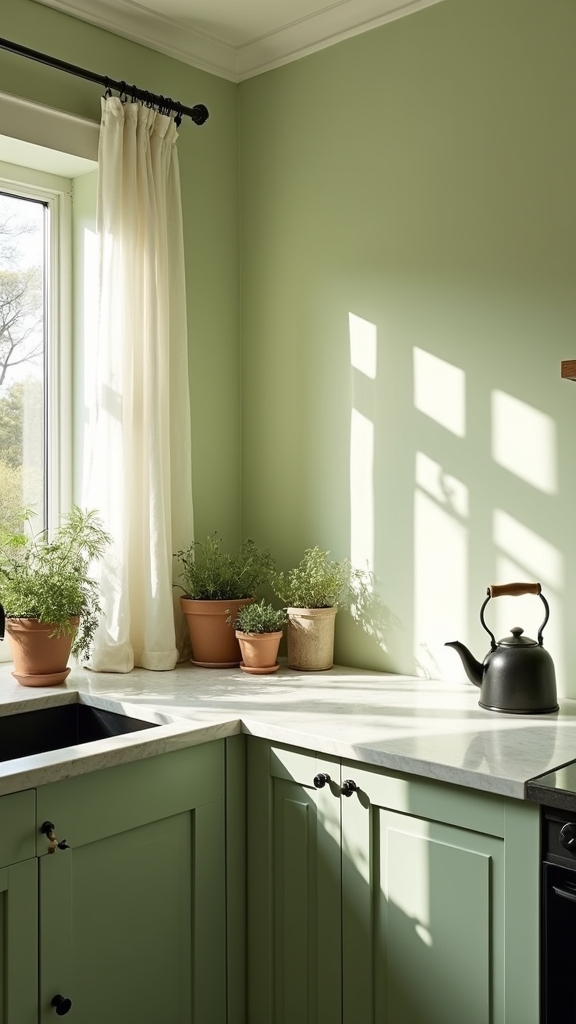vibrant tranquil kitchen design