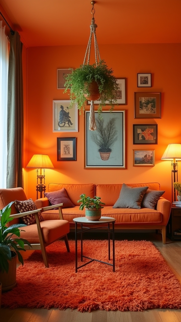 vintage diy orange aesthetics