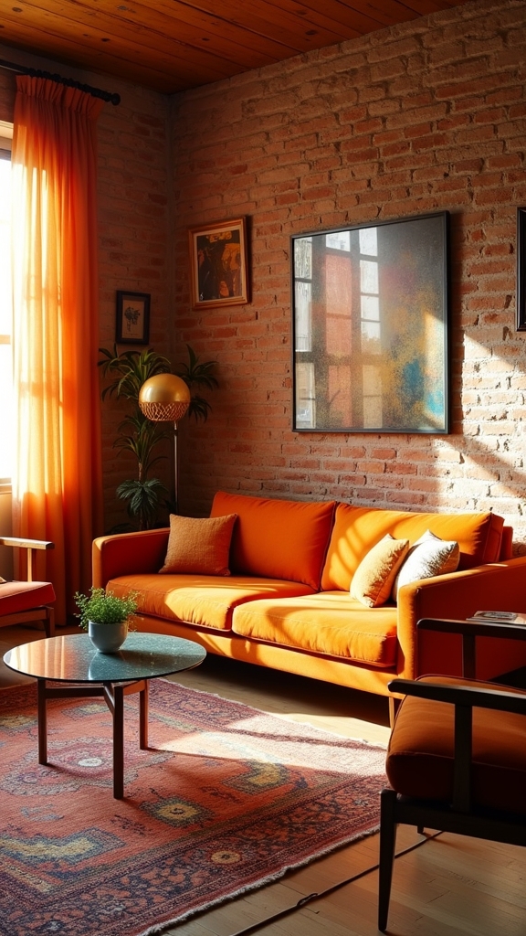 vintage meets modern orange