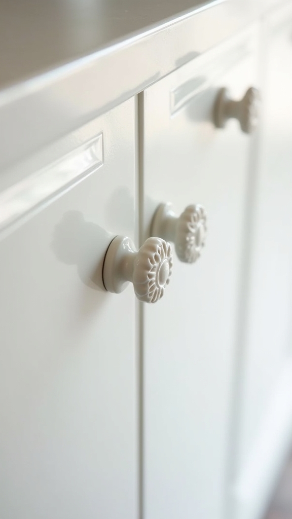 vintage porcelain cabinet handles