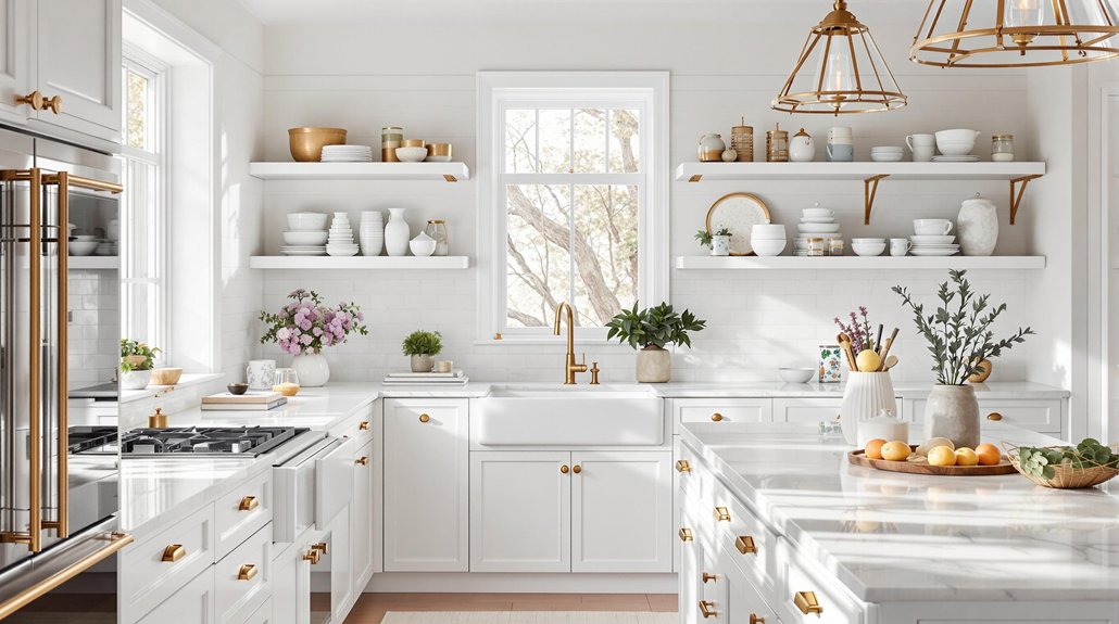 warm and glamorous kitchens