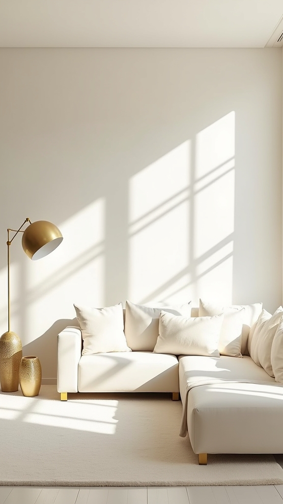 warm metallic accents enhance elegance