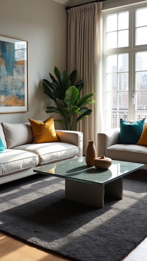 warm neutral living room