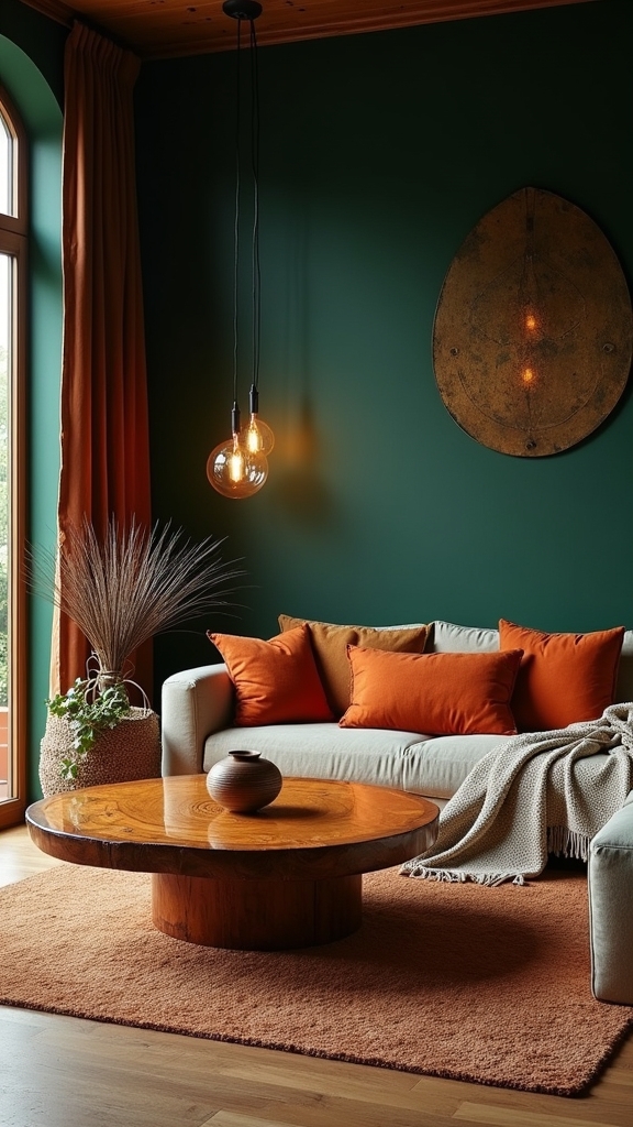 warm orange wooden furniture