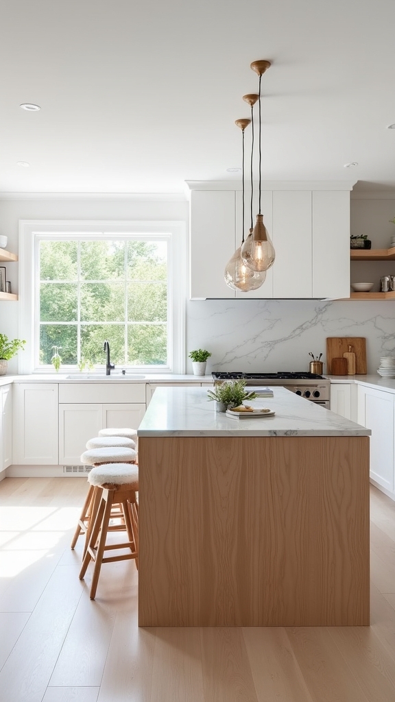 warm wood elegant marble