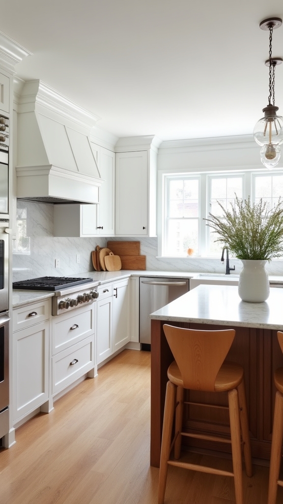 warm wooden kitchen accents