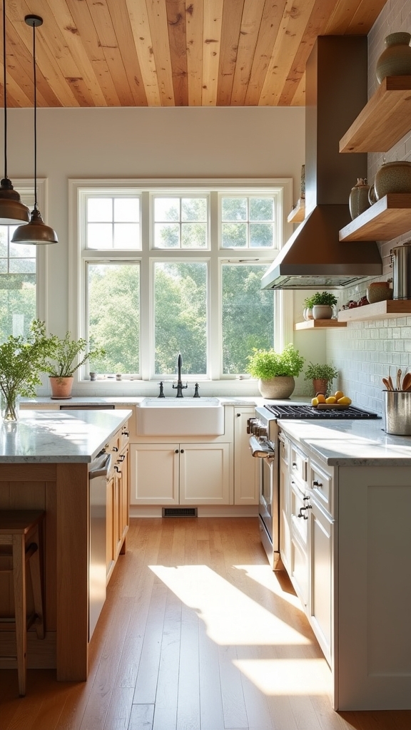 warmth and texture in kitchens
