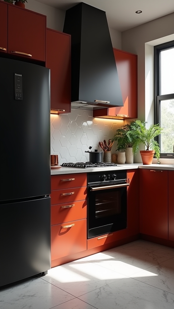 warmth with burnt red