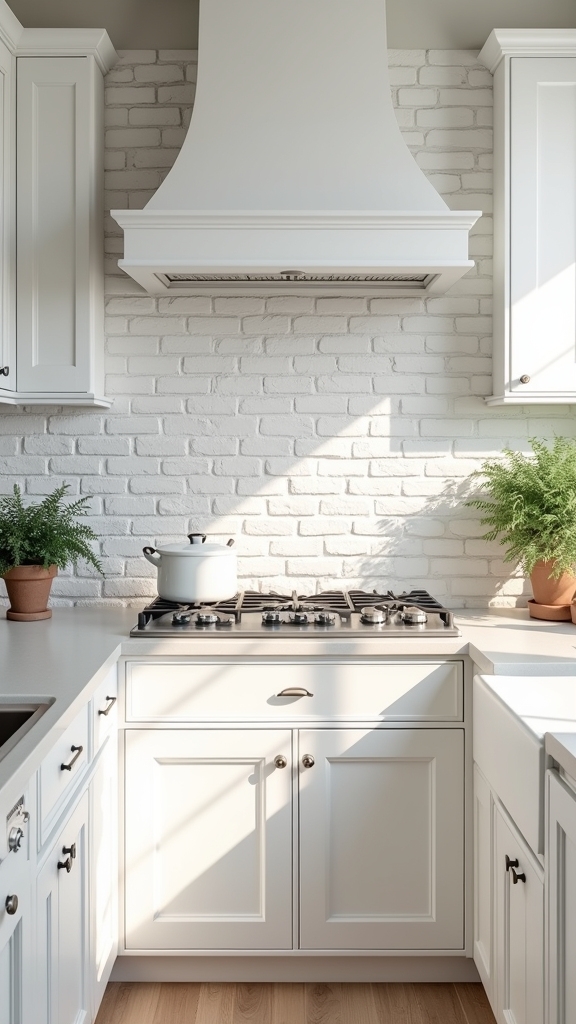white brick textured finishes