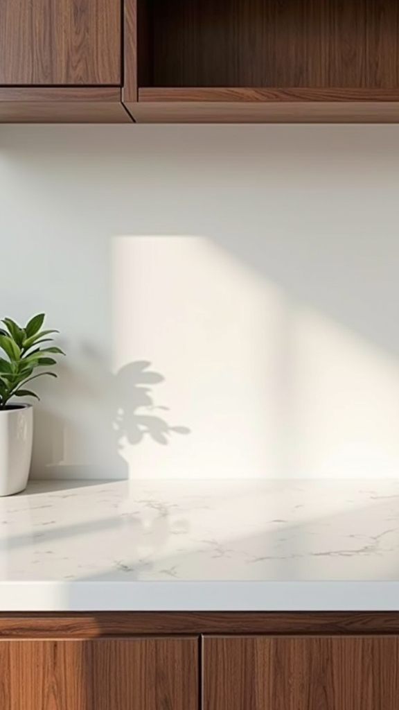 white counters warm wood