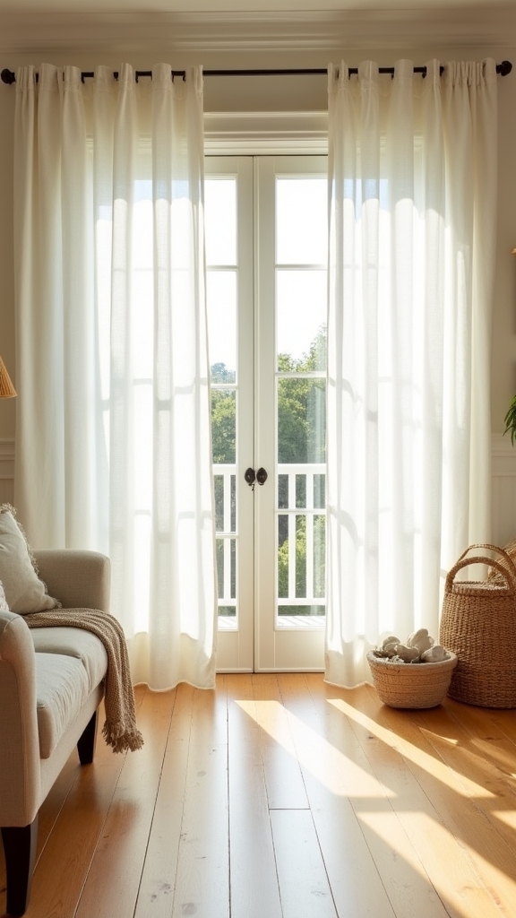 white linen coastal ambiance