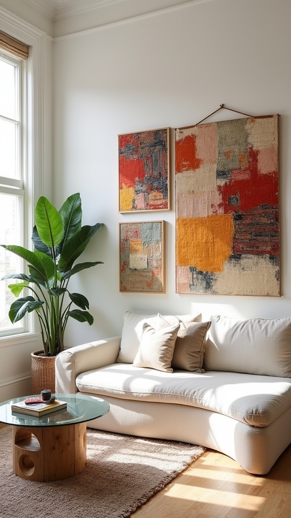 white walls enhance art