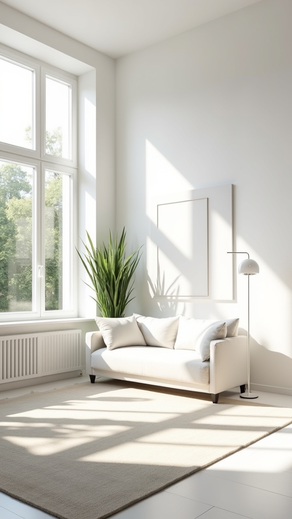 white walls promote serenity
