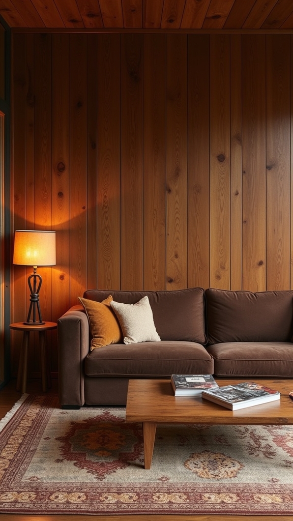 wood paneling for warmth