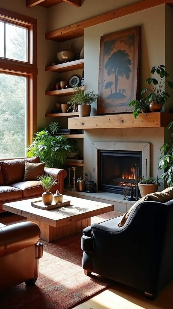 wooden accents add warmth
