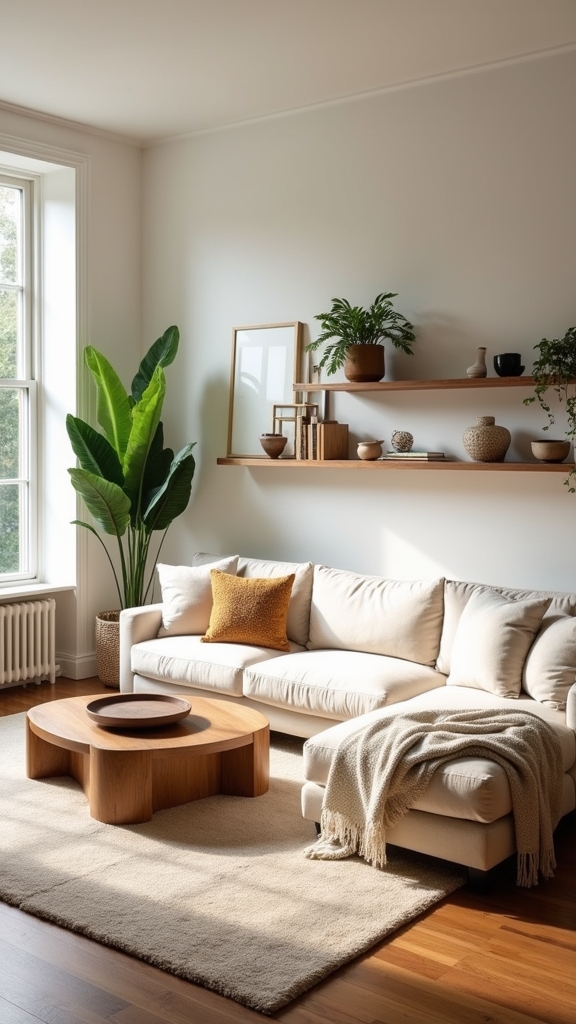 wooden accents enhance warmth