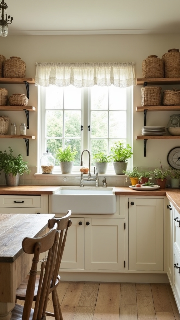 woven baskets enhance kitchen charm