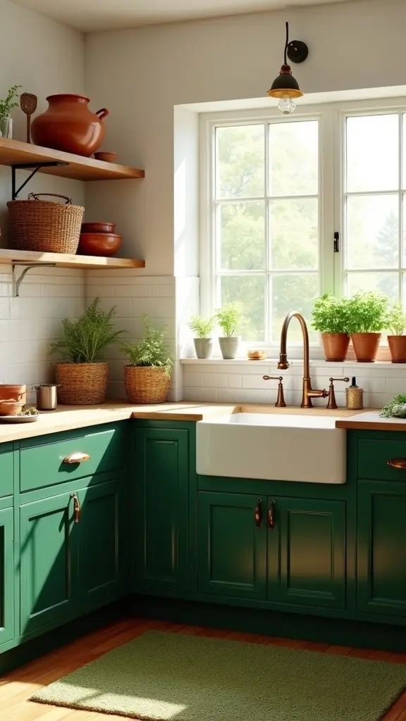 forest green and white elegance