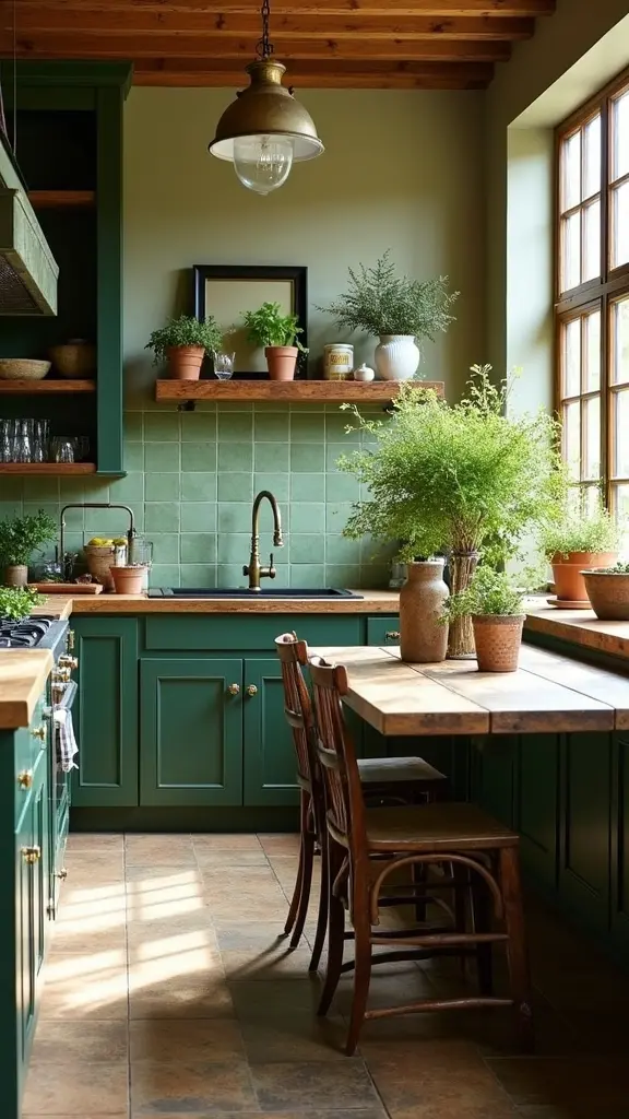 layered green tones harmony