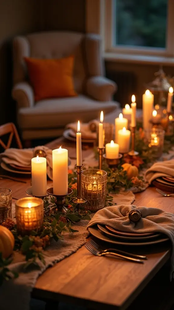 candlelight enhances cozy ambiance