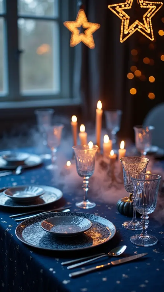 celestial halloween table decor