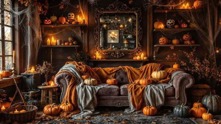 cozy halloween living room decor