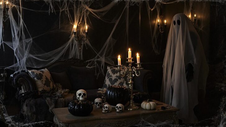 cozy halloween living room decor