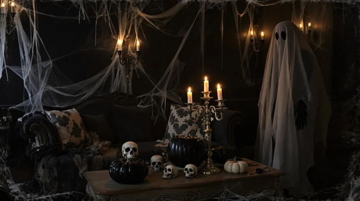 cozy halloween living room decor