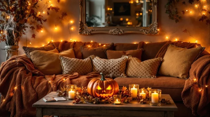 cozy spooky halloween decor