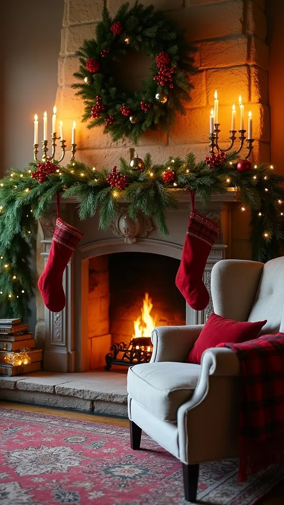 festive mantel display ideas
