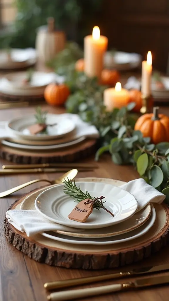 handcrafted thanksgiving table decor