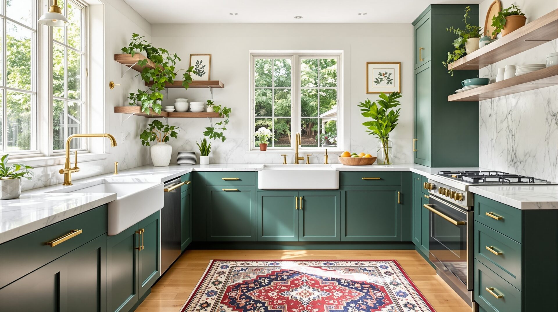 Photo inspiration: Gallery Detail: 15 Forest Green Kitchen Cabinet Ideas That Add Depth And